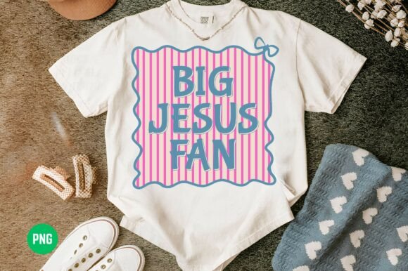 Big Jesus Fan PNG SVG, Christian T-Shirt Designs