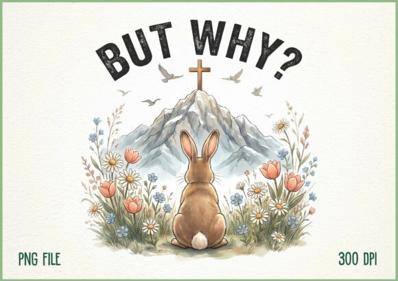 But Why Christian Easter Bunny PNG T-Shirt Designs