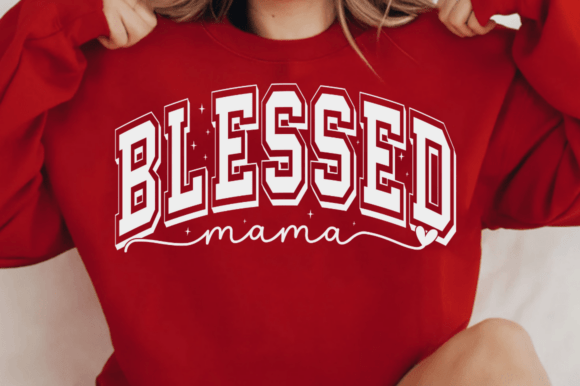 Checkered Blessed Mama SVG, Christian T-Shirt Designs