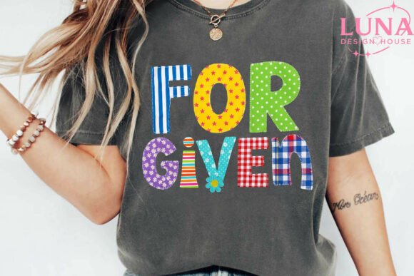 Easter PNG Christian Design Forgiven Png for T-Shirt Designs