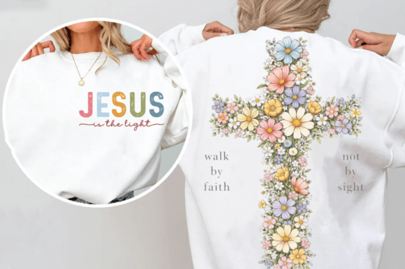 Floral Christian Shirt PNG & Bible Verse T-Shirt Designs