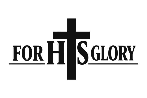 For His Glory Christian Cross Design T-Shirt Designs