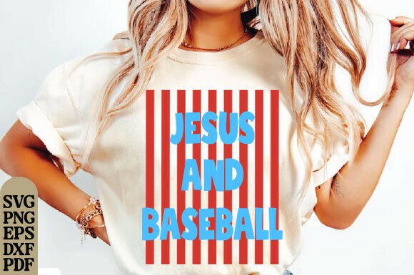 Jesus and Baseball PNG, Faith Baseball T-Shirt Designs