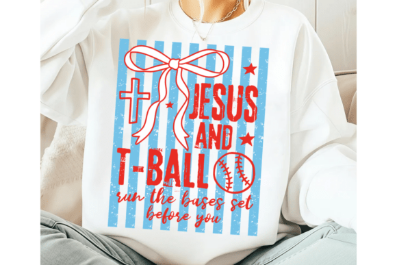 Jesus and T-Ball SVG, Trendy Christian T-Shirt Designs