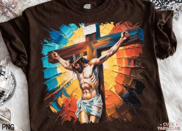 Jesus Brushstroke PNG: Western Faith PNG for T-Shirt Designs