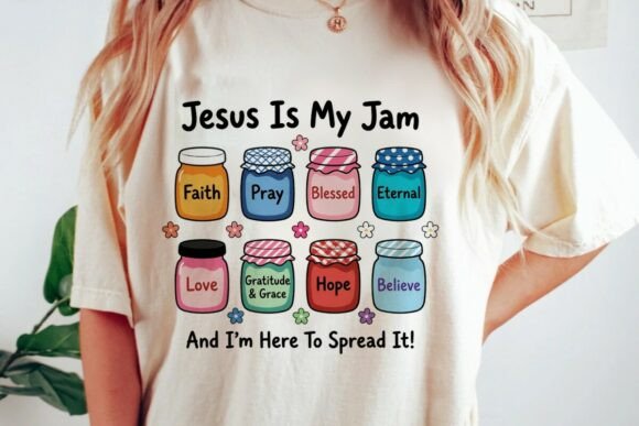 Jesus is My Jam Christian Jars PNG — T-Shirt Designs