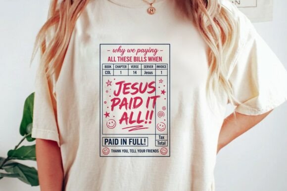 Jesus Paid It All Receipt PNG