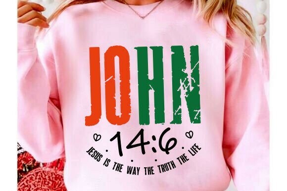 Retro Christian PNG: John 14:6 SVG for T-Shirt Designs